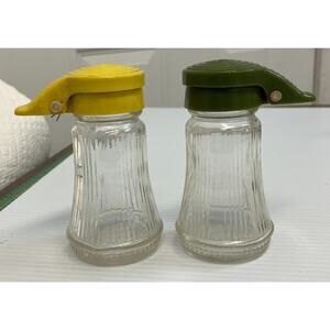 MCM Daniell's Plastic and Glass Salt & Pepper Shakers NOC3283
